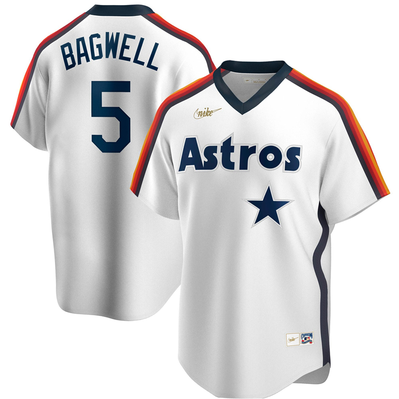 2020 MLB Men Houston Astros #5 Jeff Bagwell Nike White Home Cooperstown Collection Logo Player Jersey 1->houston astros->MLB Jersey